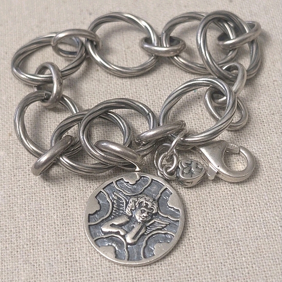 Silpada Sterling Silver Watch Over Me Guardian Angel Bracelet B1959 - Picture 3 of 9
